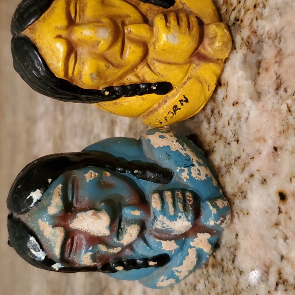 Vintage wooden Native American salt and pepper shakers